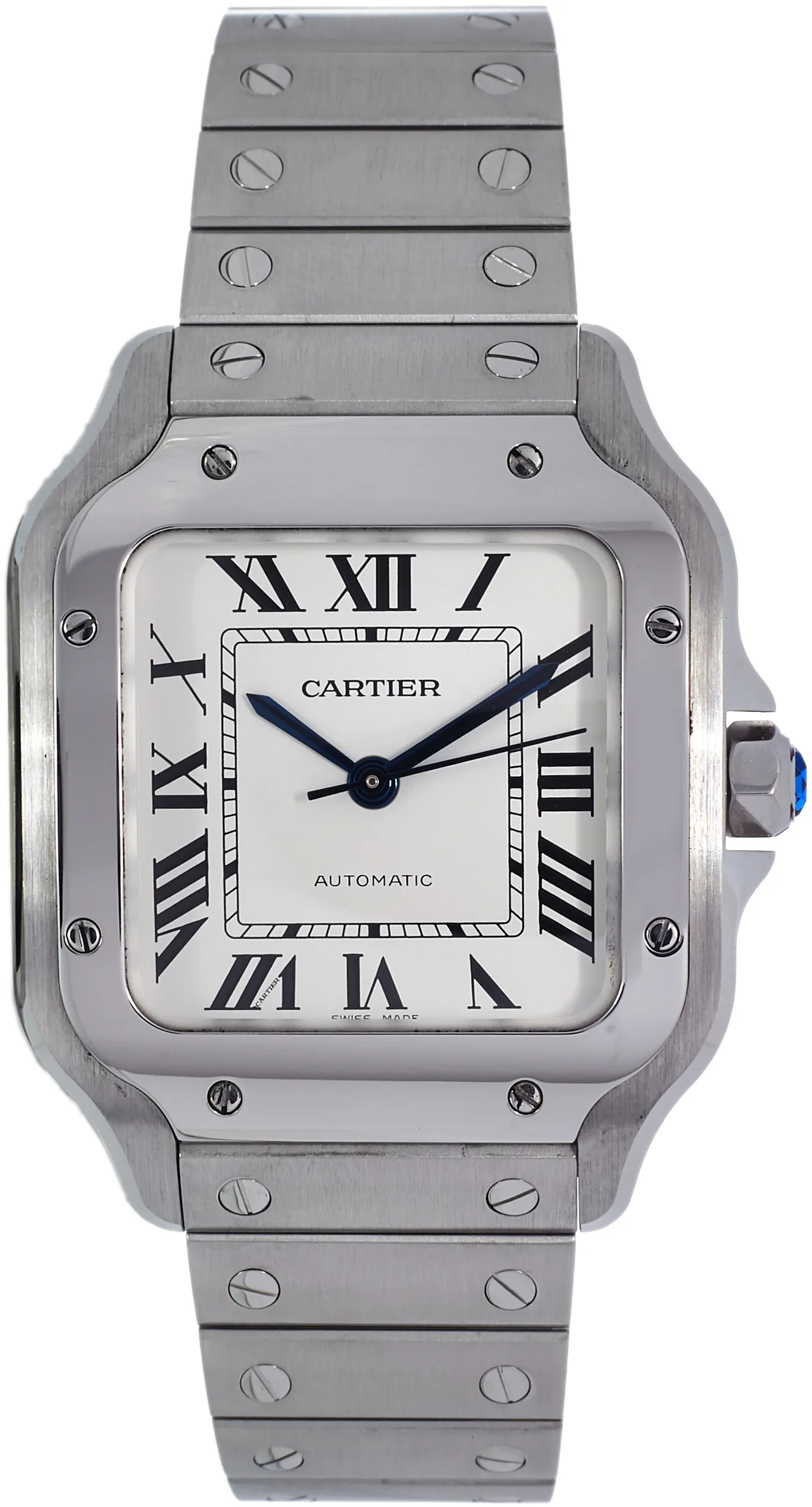 Cartier Santos WSSA0010 35mm Stainless steel Silver Roman Numeral