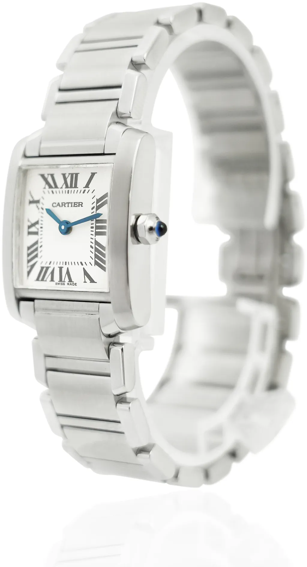 Cartier Tank Française W51008Q3 20mm Stainless steel Silver Roman Numeral 1