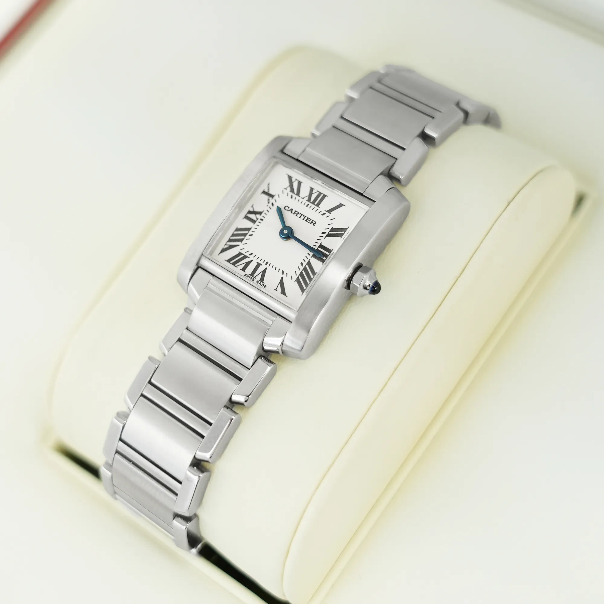 Cartier Tank Française W51008Q3 20mm Stainless steel Silver Roman Numeral 4