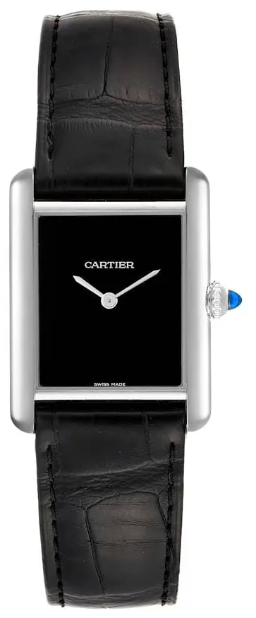 Cartier Tank Must WSTA0072 33.5mm Stainless steel Black