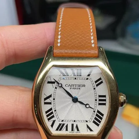 Cartier Tortue 2496C 34mm Yellow gold Silver