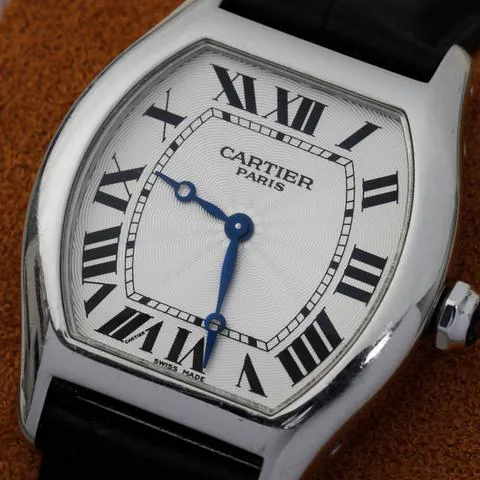 Cartier Tortue W1532851 34mm Platinum Silver