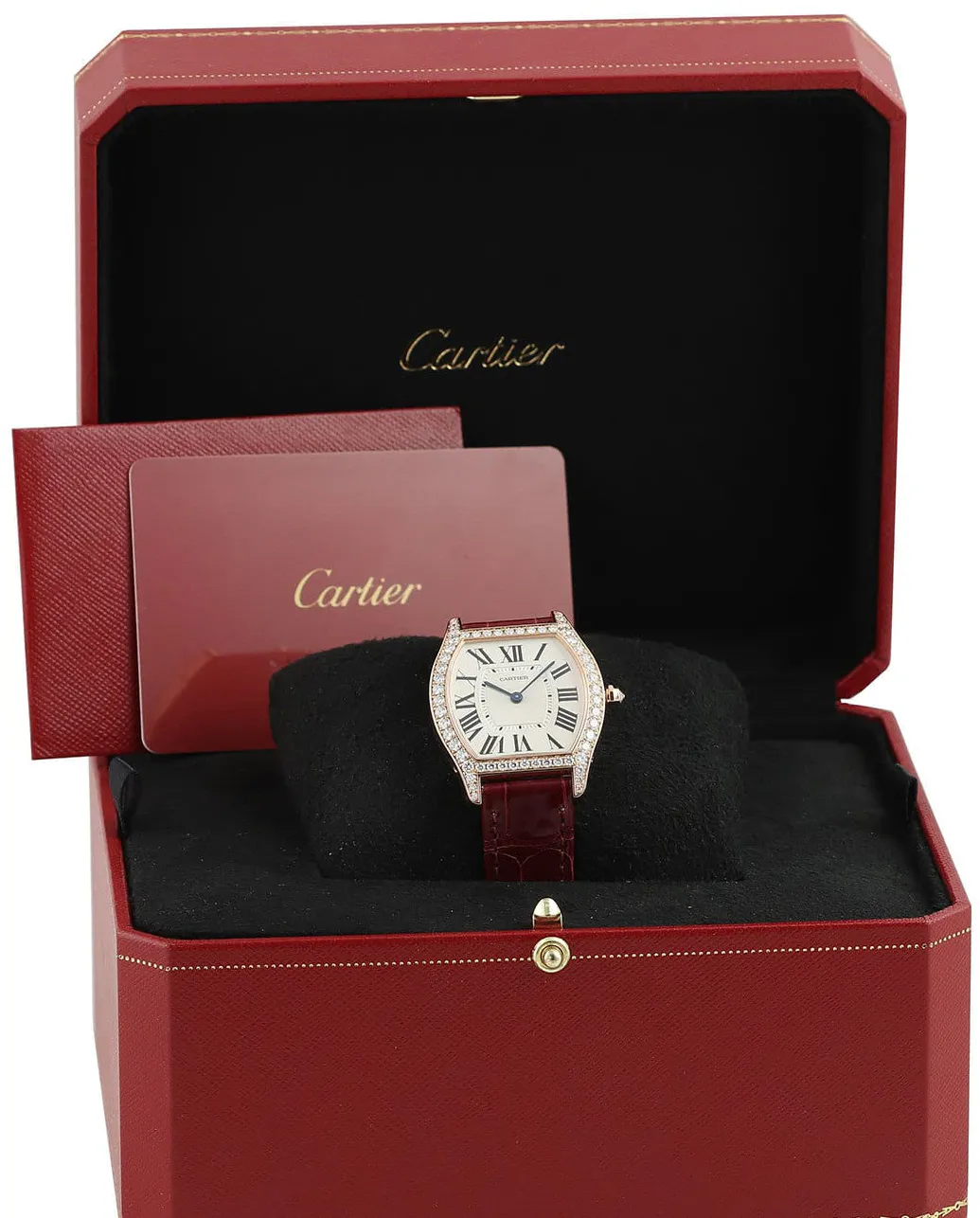 Cartier Tortue wa501008 31mm Rose gold Silver 3