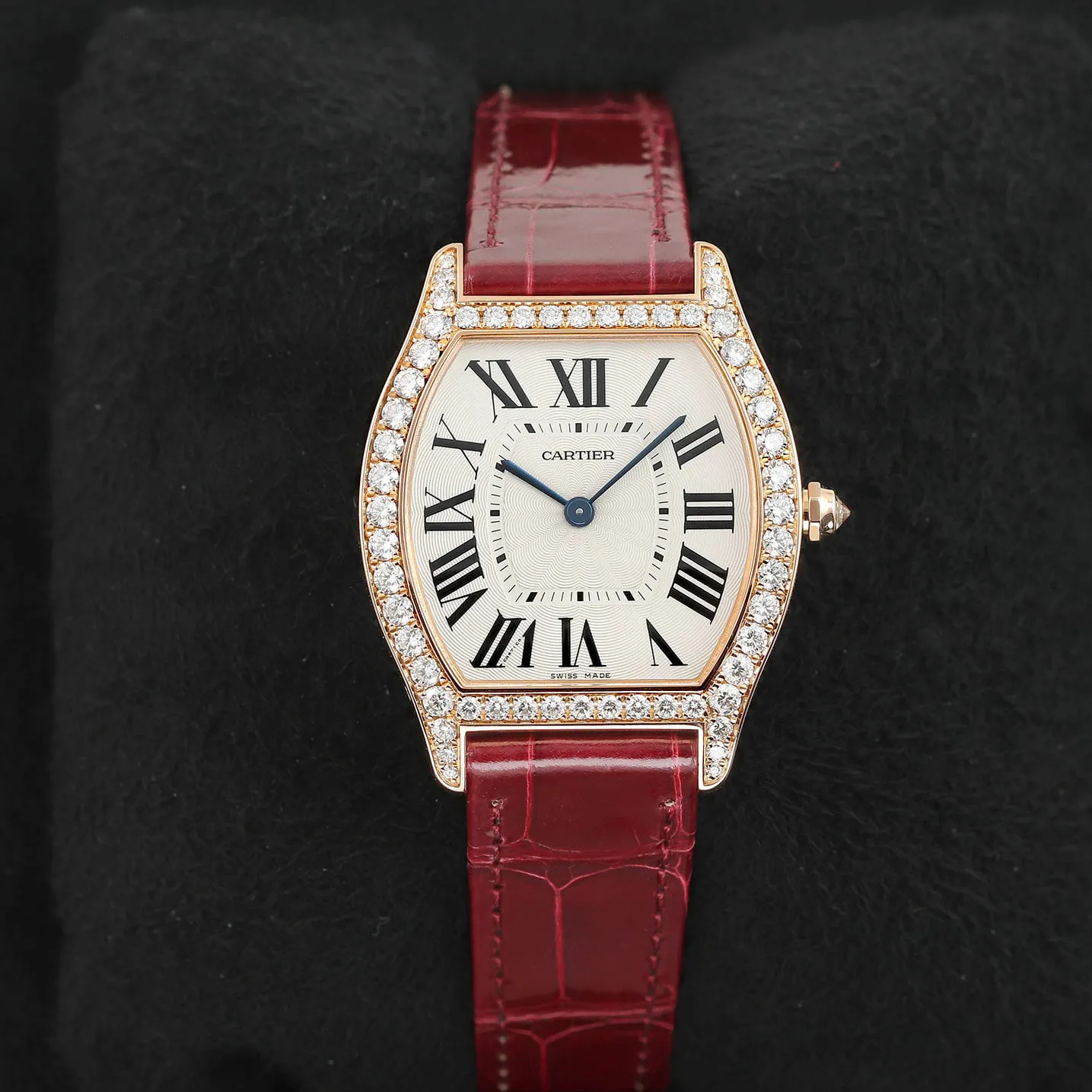 Cartier Tortue wa501008 31mm Rose gold Silver