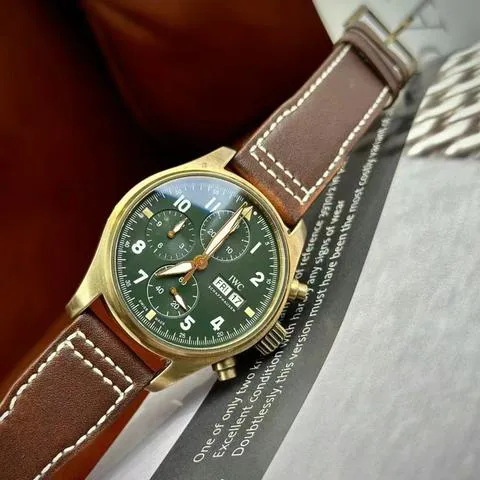 IWC Pilot Spitfire Chronograph IW387902 41mm Bronze Green