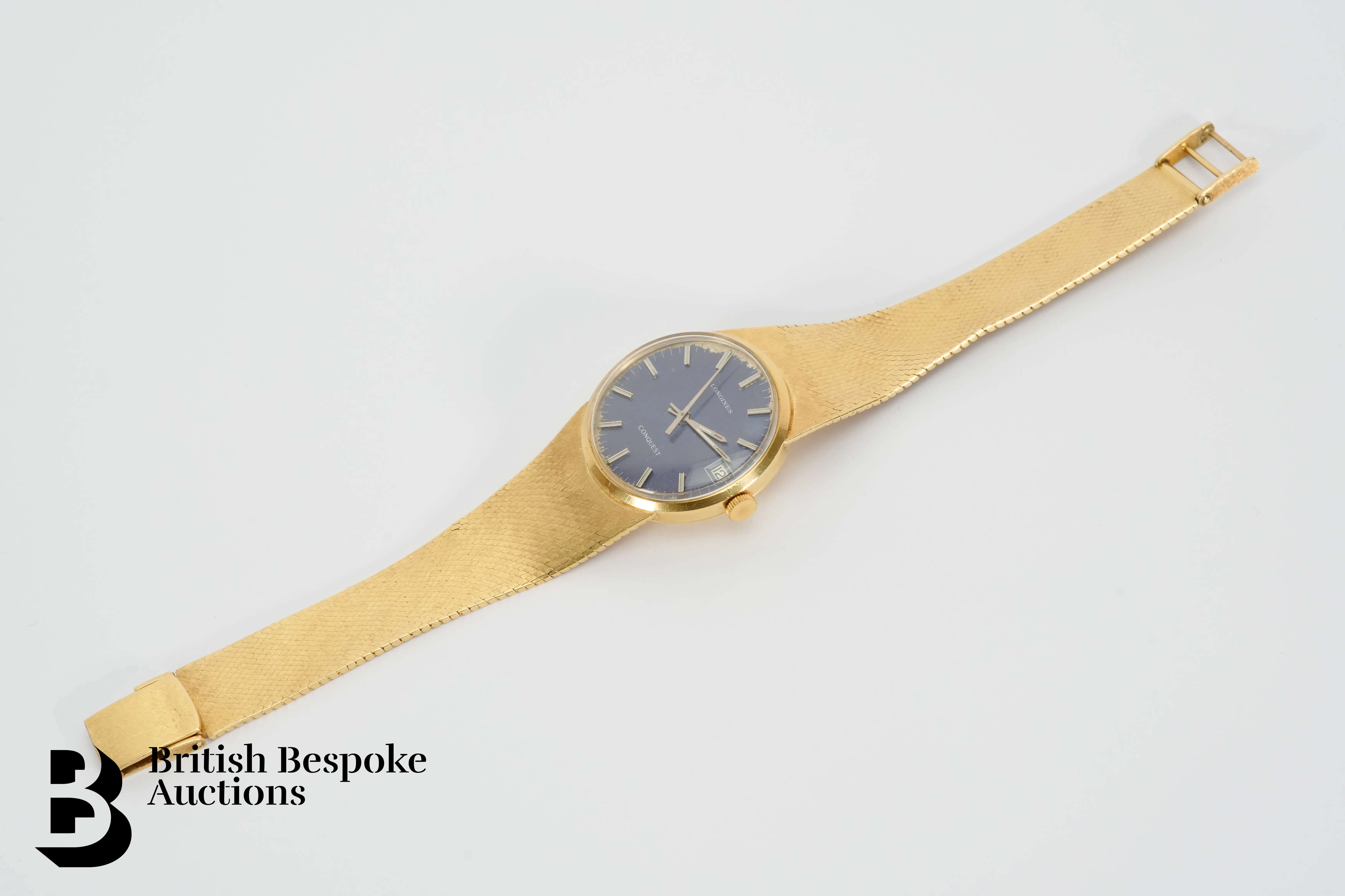 Longines Conquest 30mm Yellow gold Blue