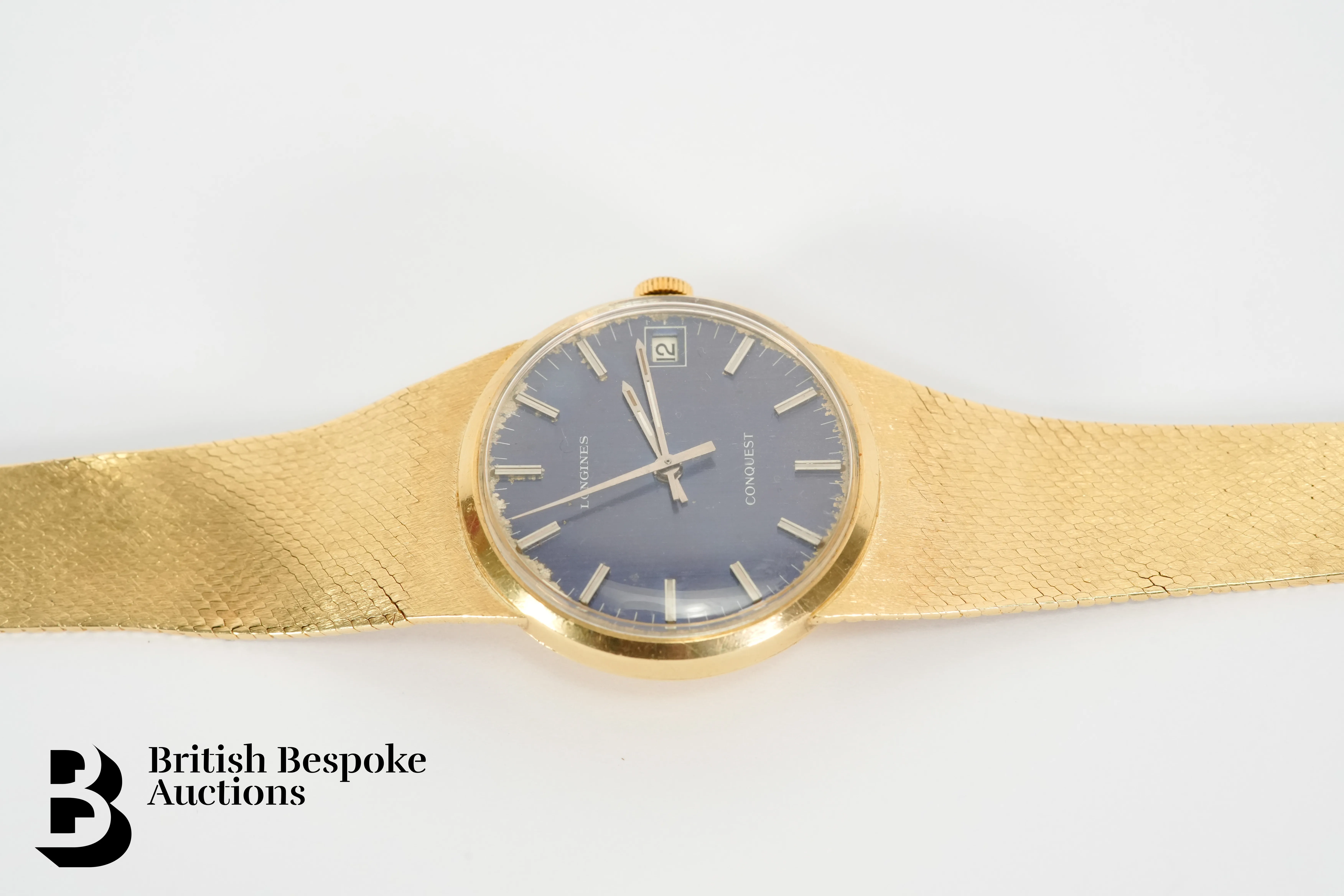 Longines Conquest 30mm Yellow gold Blue 2