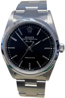 Rolex Air King 14000M Stainless steel Black Baton