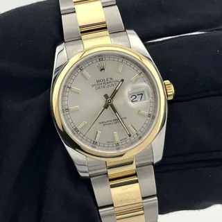 Rolex Datejust 36 116203-0131 Yellow gold and Stainless steel Silver