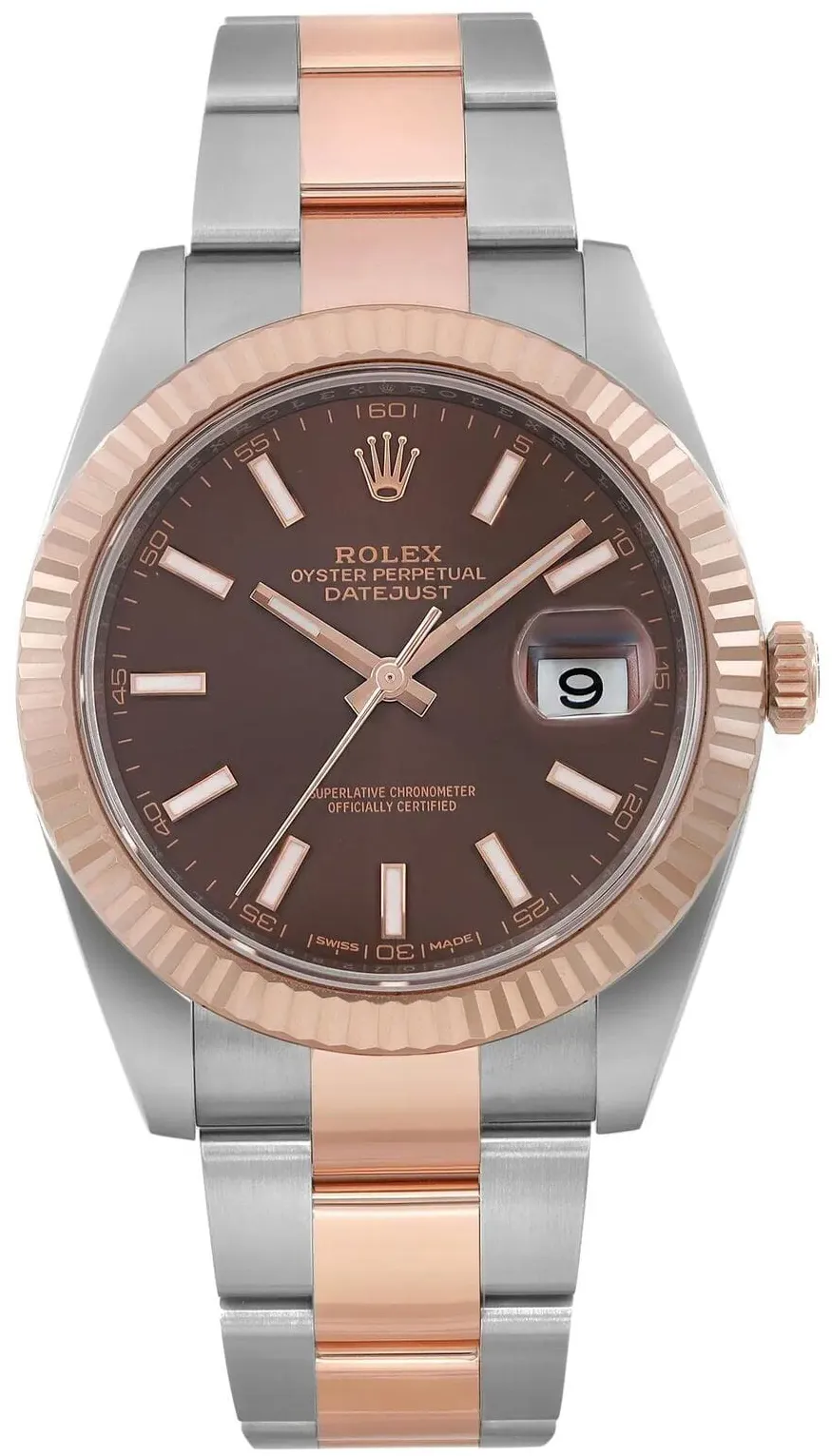 Rolex Datejust 41 126331-0001 41mm Oystersteel and Everose gold Brown