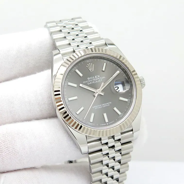 Rolex Datejust 41 126334-0014 41mm White gold and Oystersteel Gray