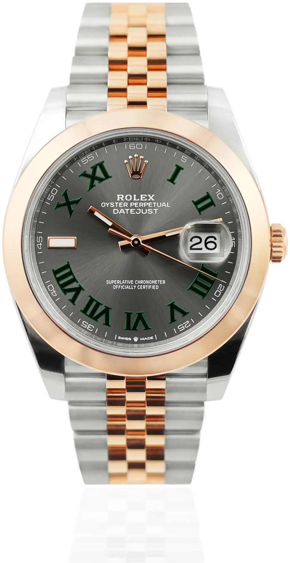 Rolex Datejust 41 126301 41mm Rose gold and Stainless steel Slate Roman Numeral