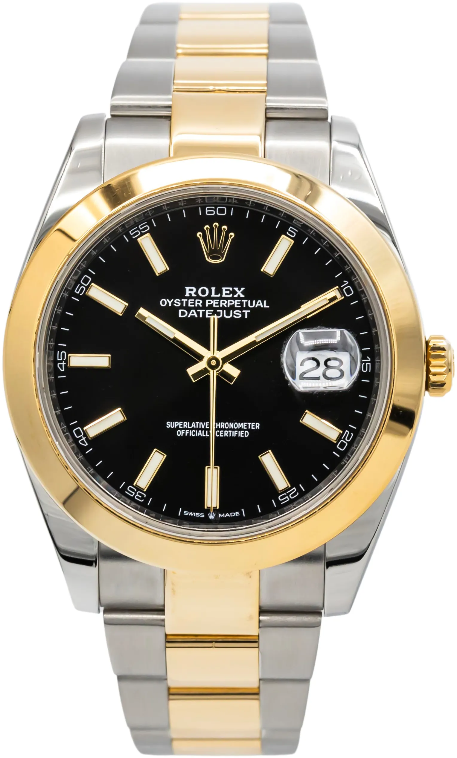 Rolex Datejust 41 126303 41mm Yellow gold and Stainless steel Black Baton