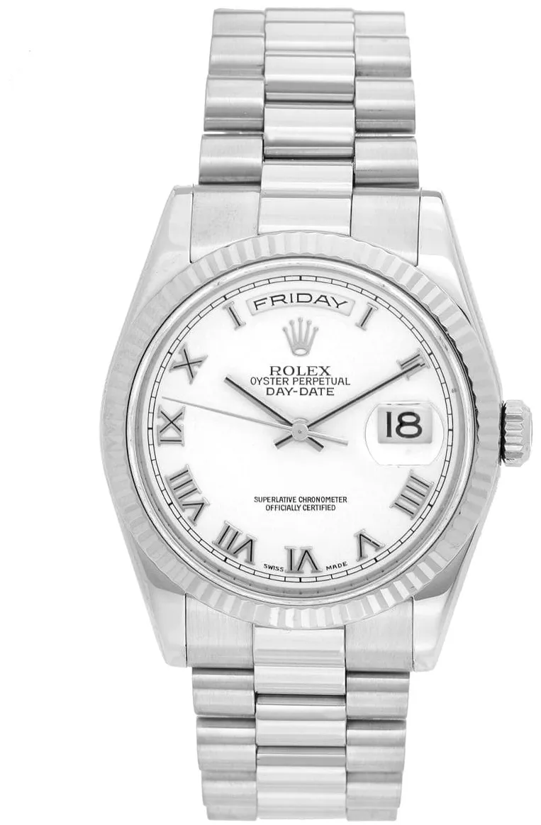 Rolex Day-Date 36 118239-0077 36mm White gold White