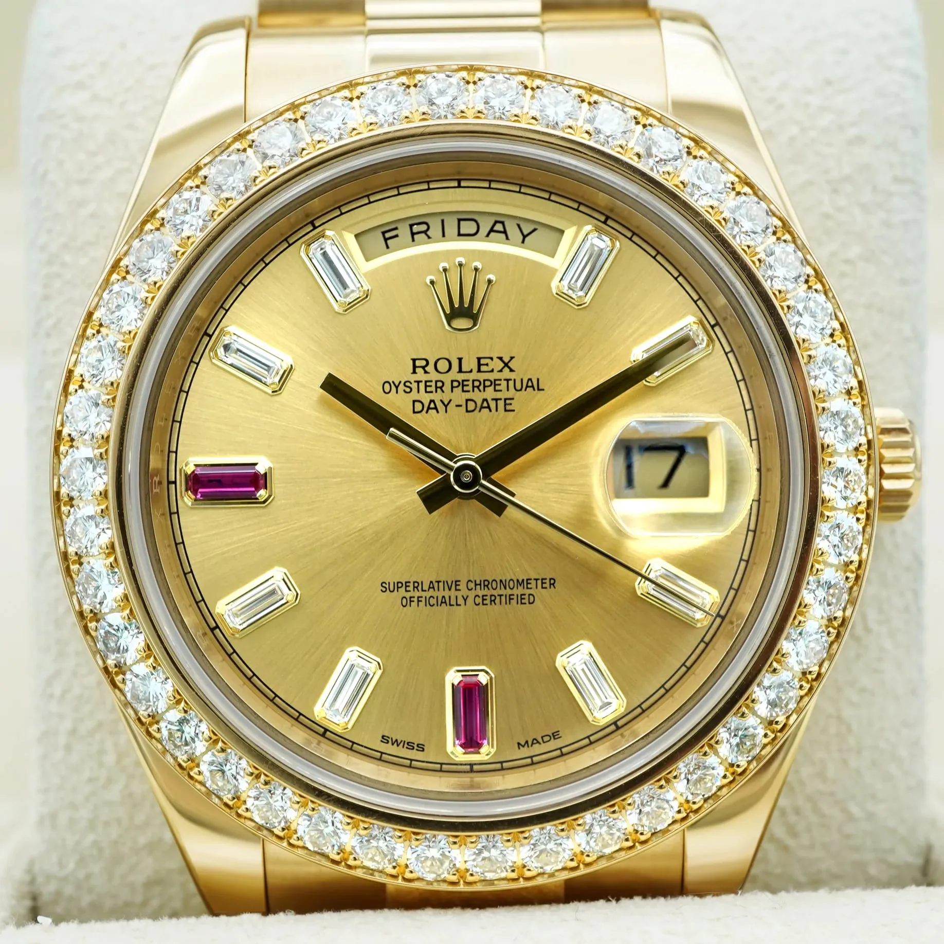 Rolex Day-Date II 218348 41mm Yellow gold Champagne