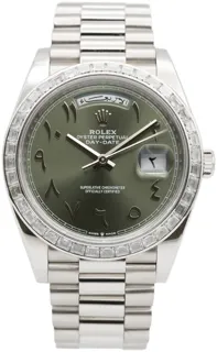 Rolex Day-Date 40 228396TBR Platinum Green