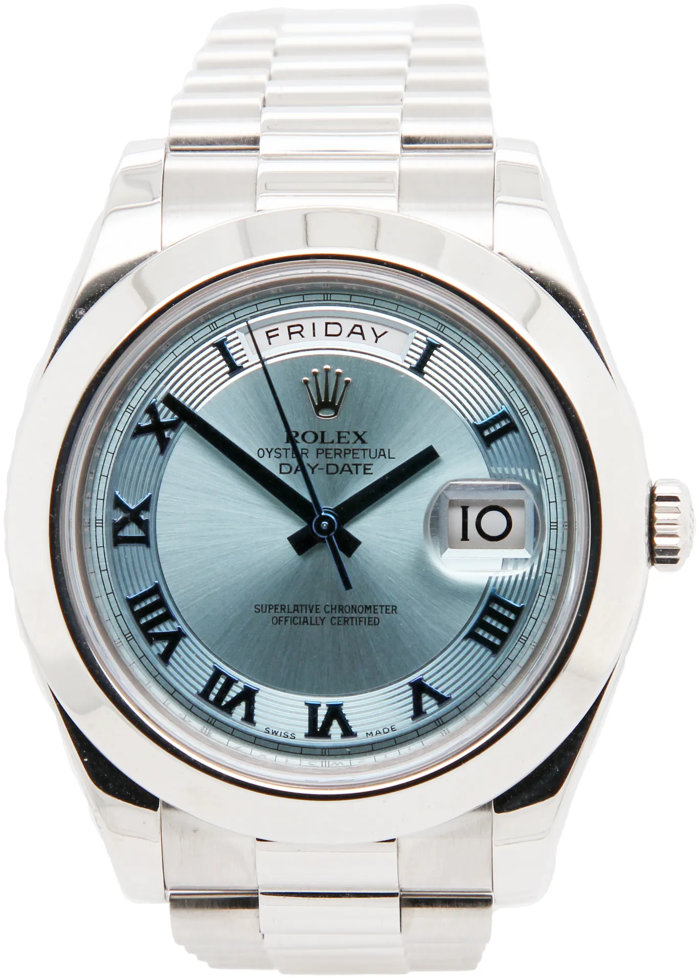 Rolex Day-Date II 218206 41mm Platinum Blue