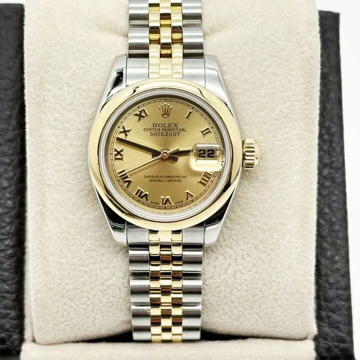 Rolex Lady-Datejust 179163 26mm Stainless steel Champagne