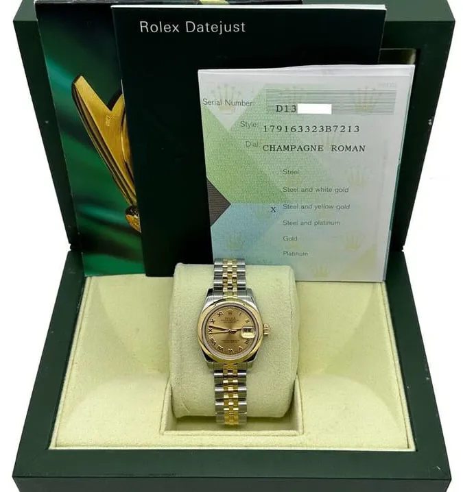 Rolex Lady-Datejust 179163 26mm Stainless steel Champagne 3