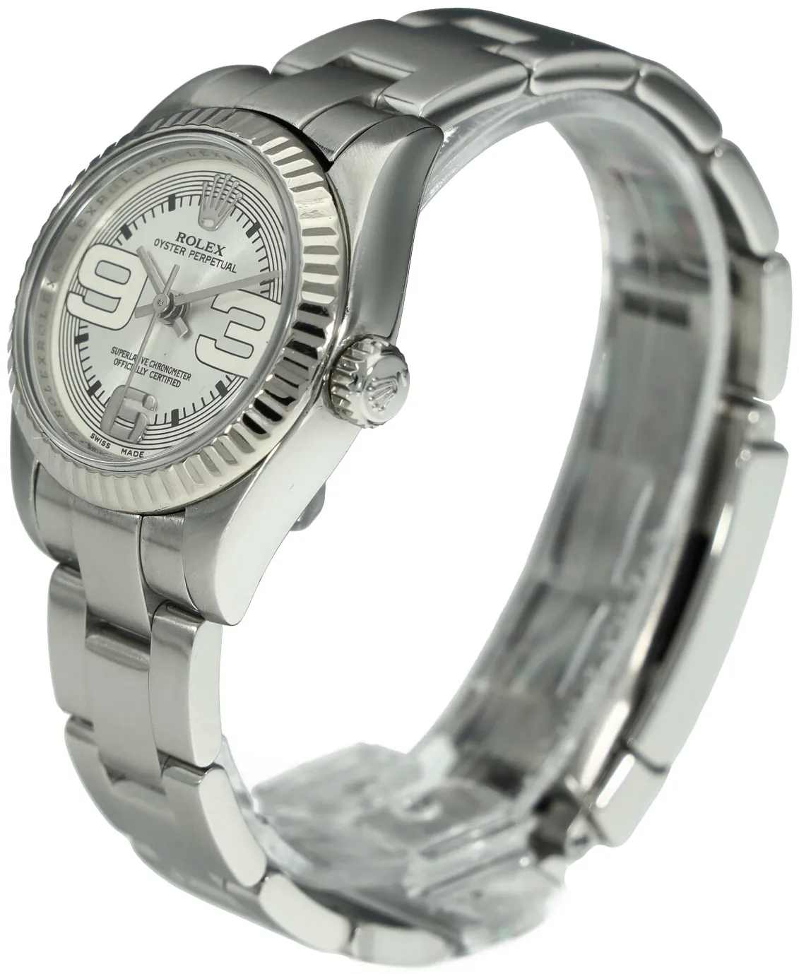 Rolex Oyster Perpetual 26 176234 26mm White gold and Stainless steel Silver Quarter Arabic 1