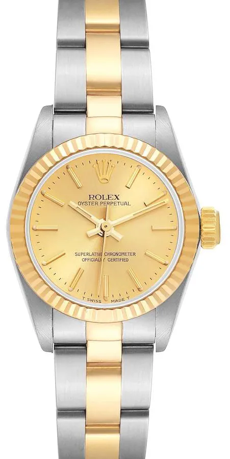 Rolex Oyster Perpetual 67193 26mm Stainless steel Champagne