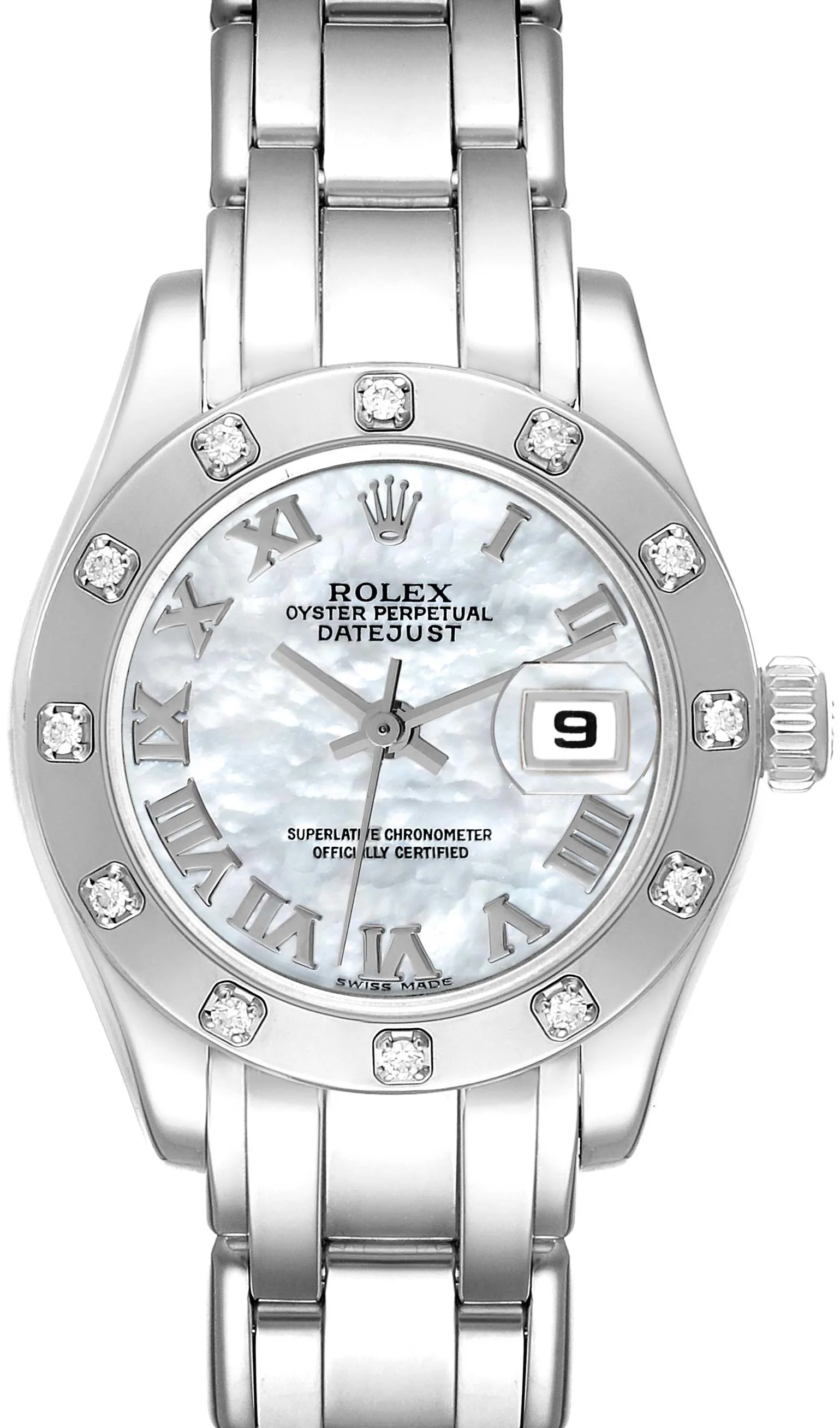 Rolex Lady-Datejust Pearlmaster 80319 29mm White gold Mother-of-pearl