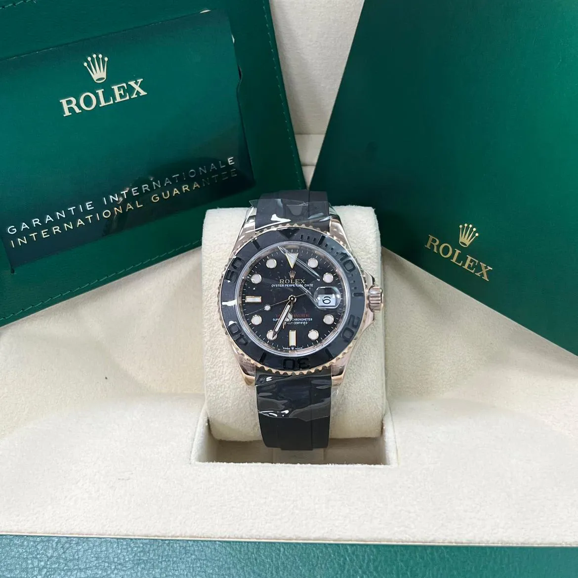 Rolex Yacht-Master 126655-0002 40mm Everose gold Black 1