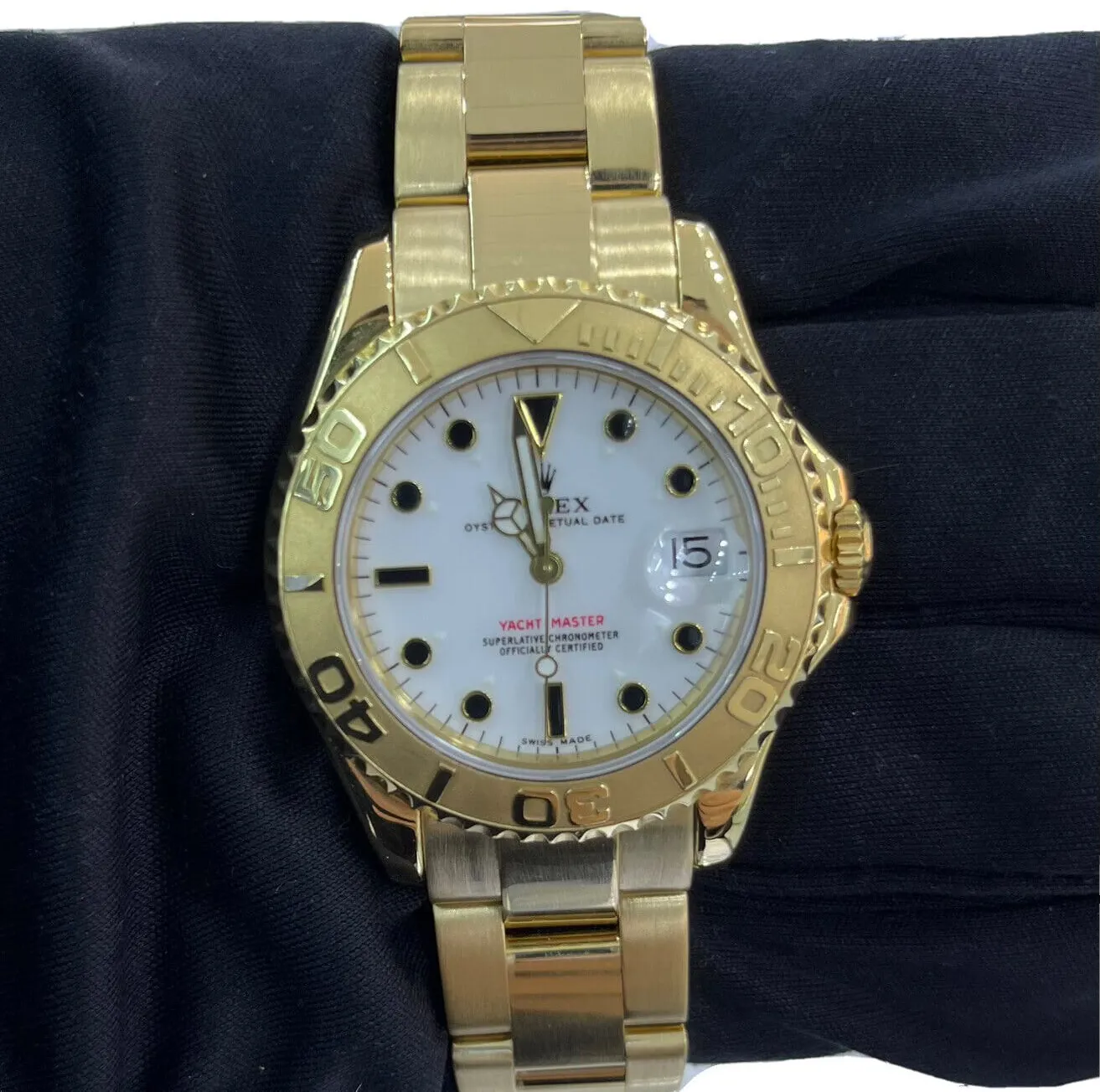 Rolex Yacht-Master 68628 35mm Yellow gold White