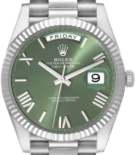 Rolex Day-Date 40 228239 White gold Green