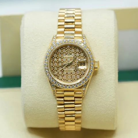 Rolex Lady-Datejust 69158 26mm Yellow gold Champagne