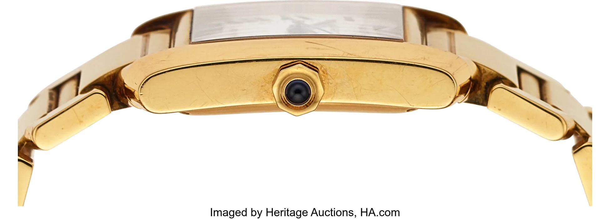 Cartier Tank Française 1840 28mm Yellow gold Silver 1