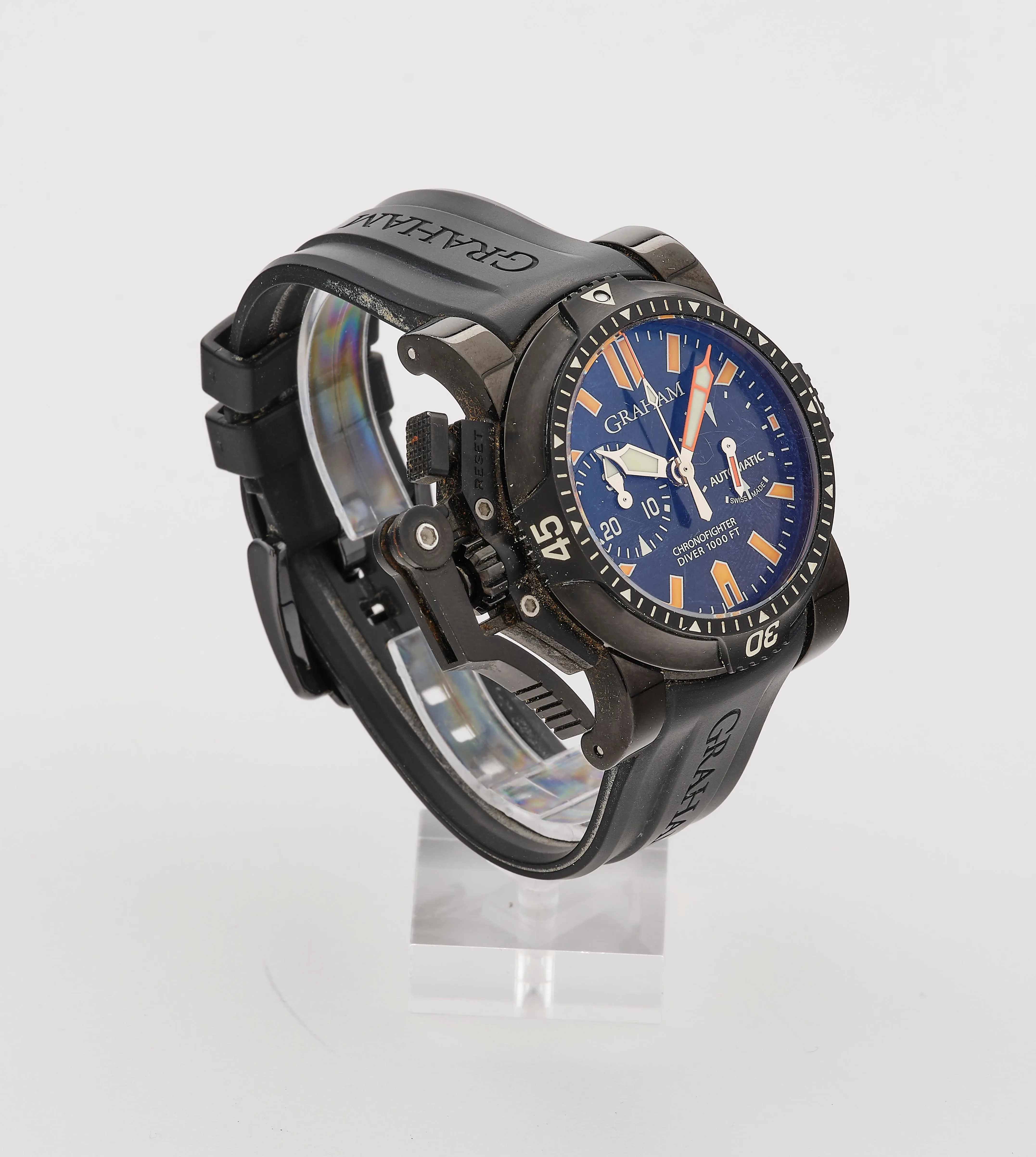 Graham Chronofighter Oversize 20VDIVAZ 47mm Stainless steel Black 2