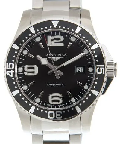 Longines HydroConquest L3.730.4.56.6 39mm Stainless steel Black