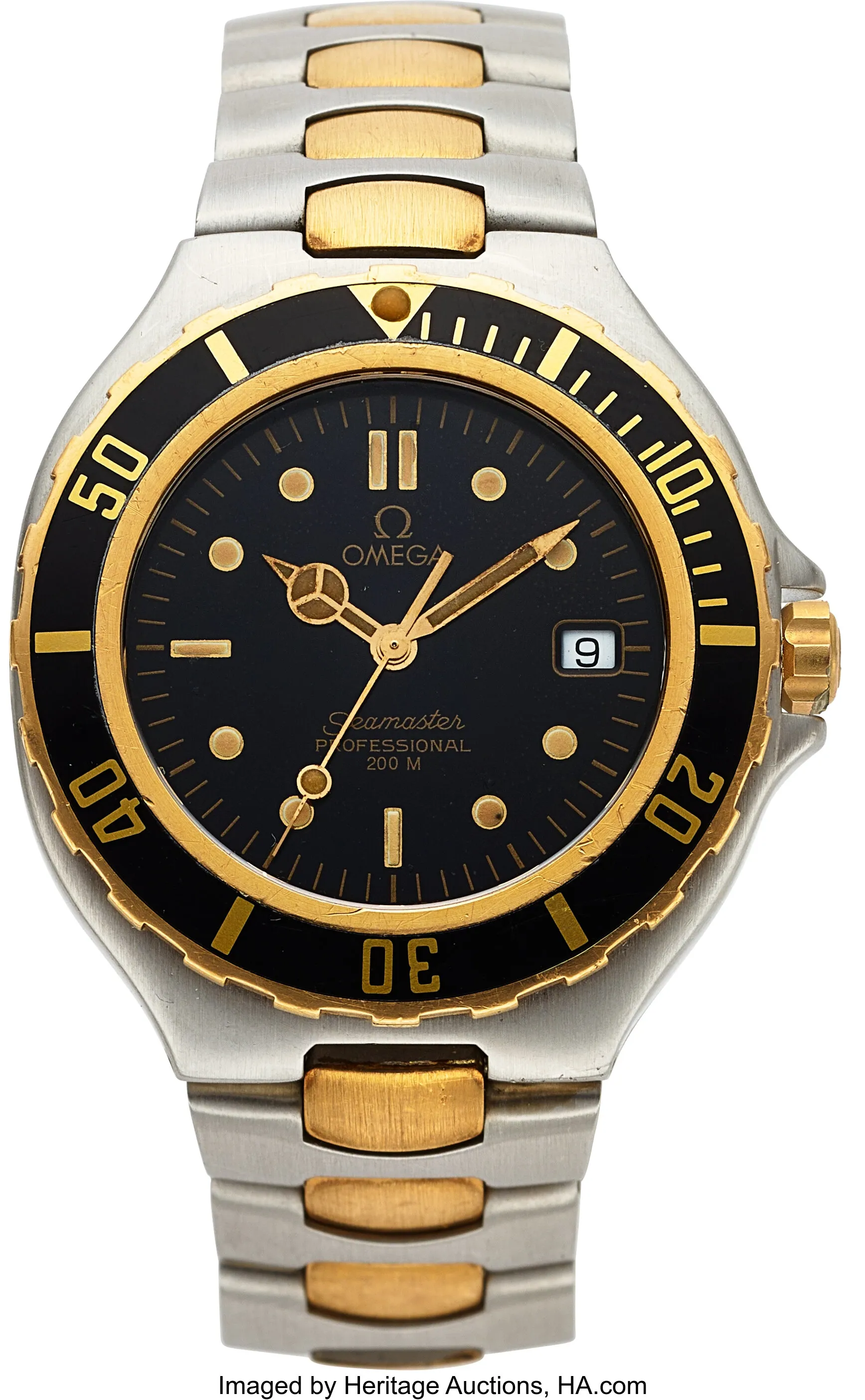 Omega Seamaster 36mm Stainless steel and gold Black