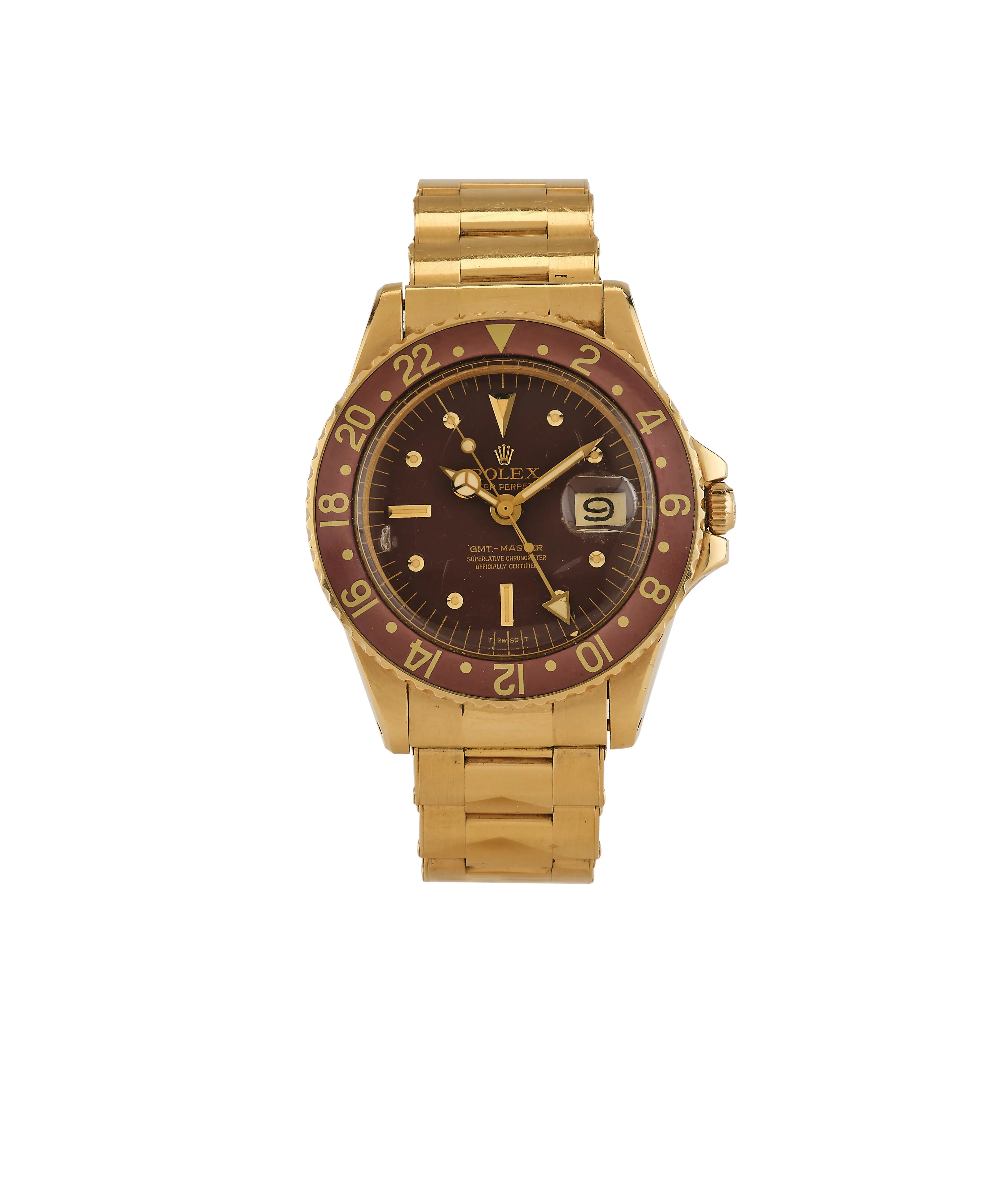 Rolex GMT-Master 1675 39mm Yellow gold Black