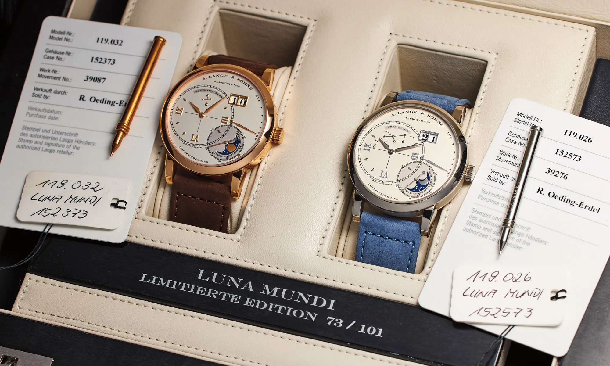 A. Lange & Söhne Grand Lange 1 119.032 41mm Rose gold and White gold Silver 1