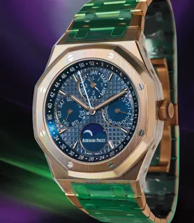 Audemars Piguet Royal Oak Perpetual Calendar 26574OR Rose gold Blue