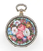 Bovet Fleurier 57mm Gilt-metal and Enamel and Pearl White 1