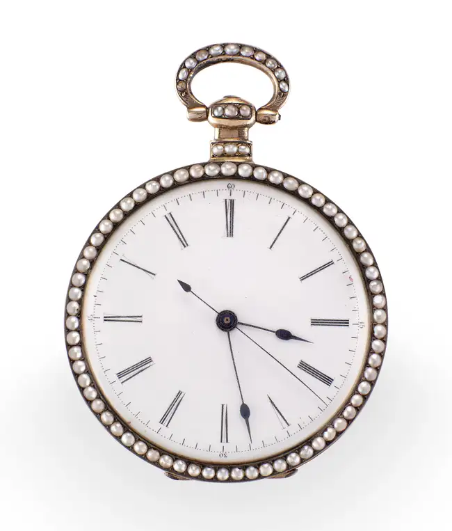 Bovet Fleurier 57mm Gilt-metal and Enamel and Pearl White 3