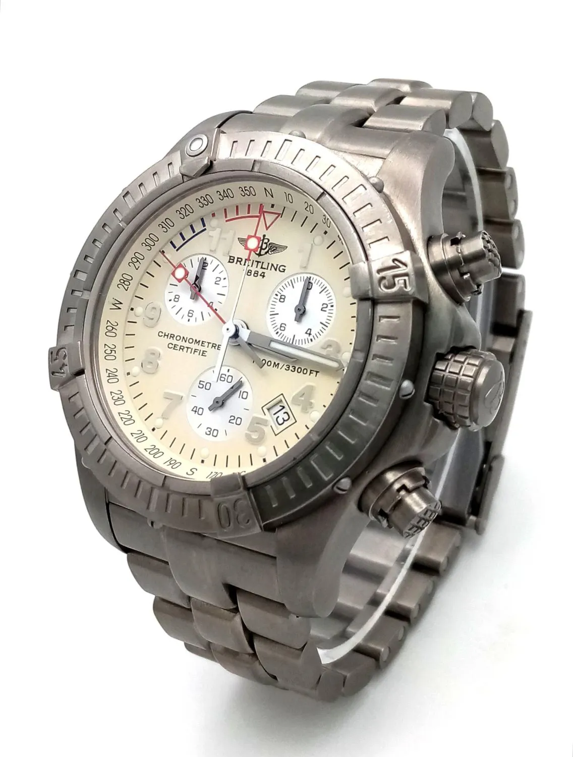 Breitling Avenger E73360 44mm Titanium Cream