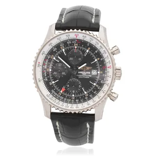 Breitling Navitimer World J24322 White gold Gray