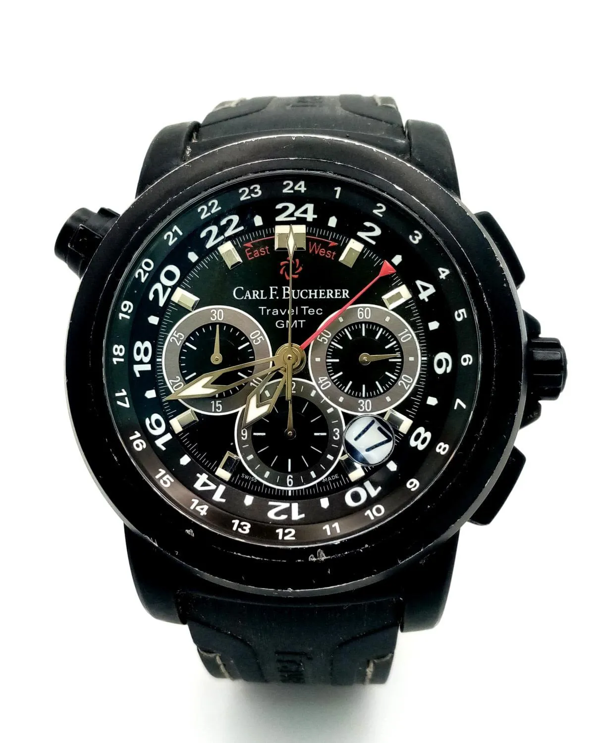 Carl F. Bucherer Traveltec GMT 48mm Stainless steel Black 1