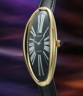 Cartier Baignoire Allongée Yellow gold Black