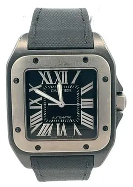 Cartier Santos 100 W2020010 38mm Stainless steel Black