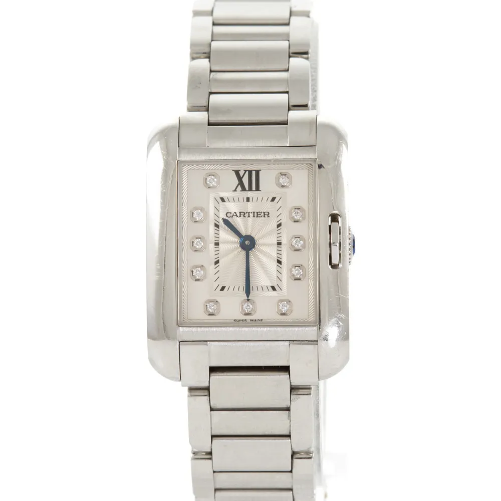 Cartier Tank Anglaise W4TA0003 30.2mm Stainless steel Flinqué