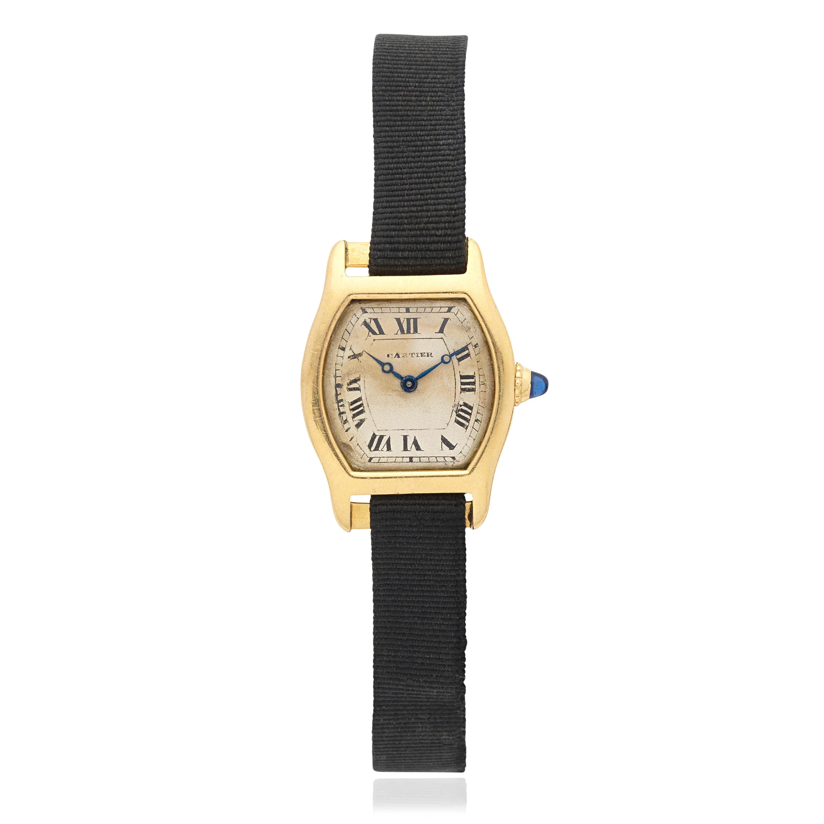 Cartier Tortue 3457 18mm Yellow gold White