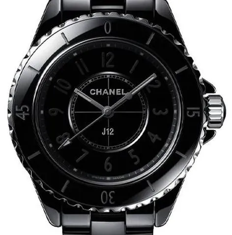 Chanel J12 H6346 33mm Black ceramic Black