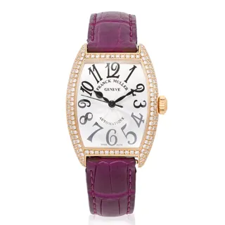 Franck Muller Cintree Curvex 7500 SC AT FO D Rose gold and Diamond Silver