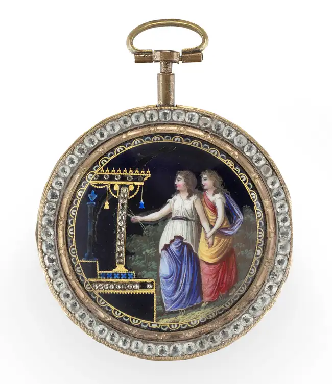 Frères DeRoches 60mm Gilt-metal and Enamel White 3