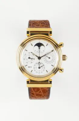 IWC Da Vinci Perpetual Calendar 3750 001 39mm Yellow gold White